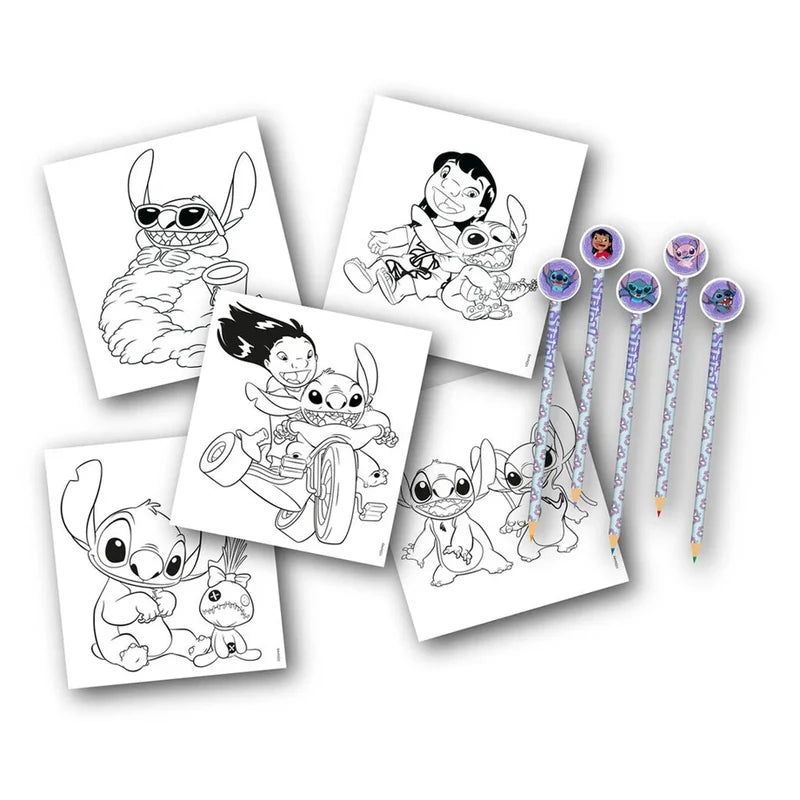 Disney Stitch Colouring Book with Pencils