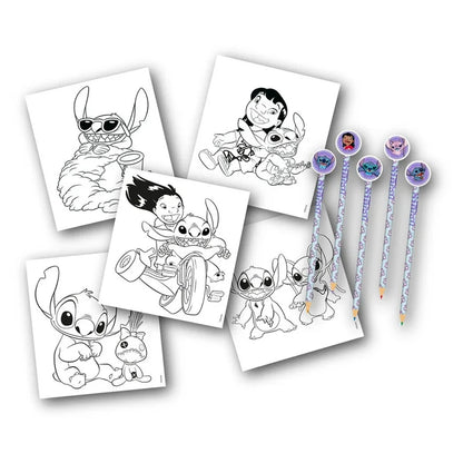 Disney Stitch Colouring Book with Pencils