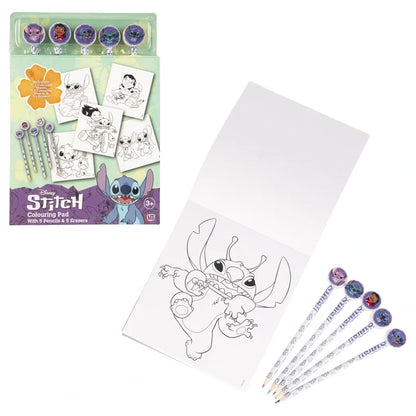 Disney Stitch Colouring Book with Pencils
