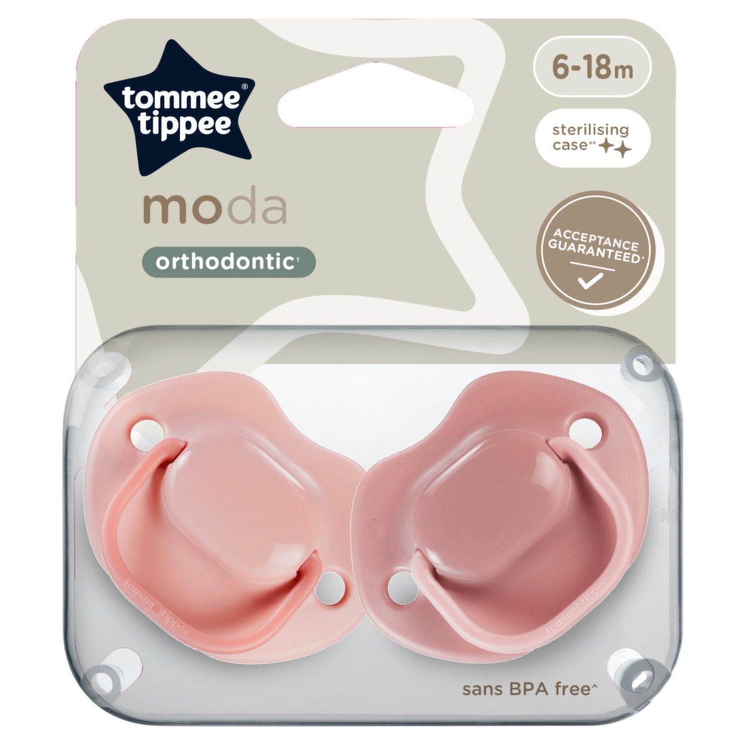 Tommee Tippee Moda Soother Orthodontic (6-18 Months)
