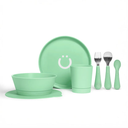 Ubbi Feeding Set (Plate, Bowl, Cup, Utensils, Suction  Cup)