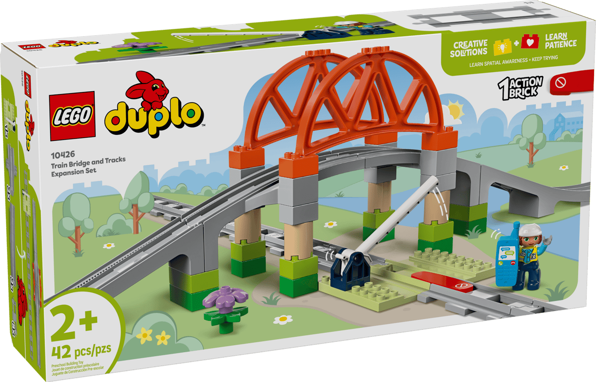LEGO DUPLO - Train Bridge and Tracks Expansion Set - 42 Pieces