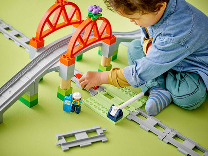 LEGO DUPLO - Train Bridge and Tracks Expansion Set - 42 Pieces