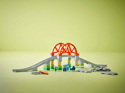 LEGO DUPLO - Train Bridge and Tracks Expansion Set - 42 Pieces