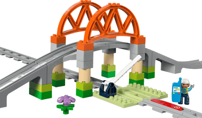 LEGO DUPLO - Train Bridge and Tracks Expansion Set - 42 Pieces