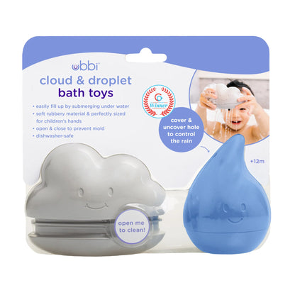 Ubbi Cloud and Droplet Bath Toys Cloudy Blue