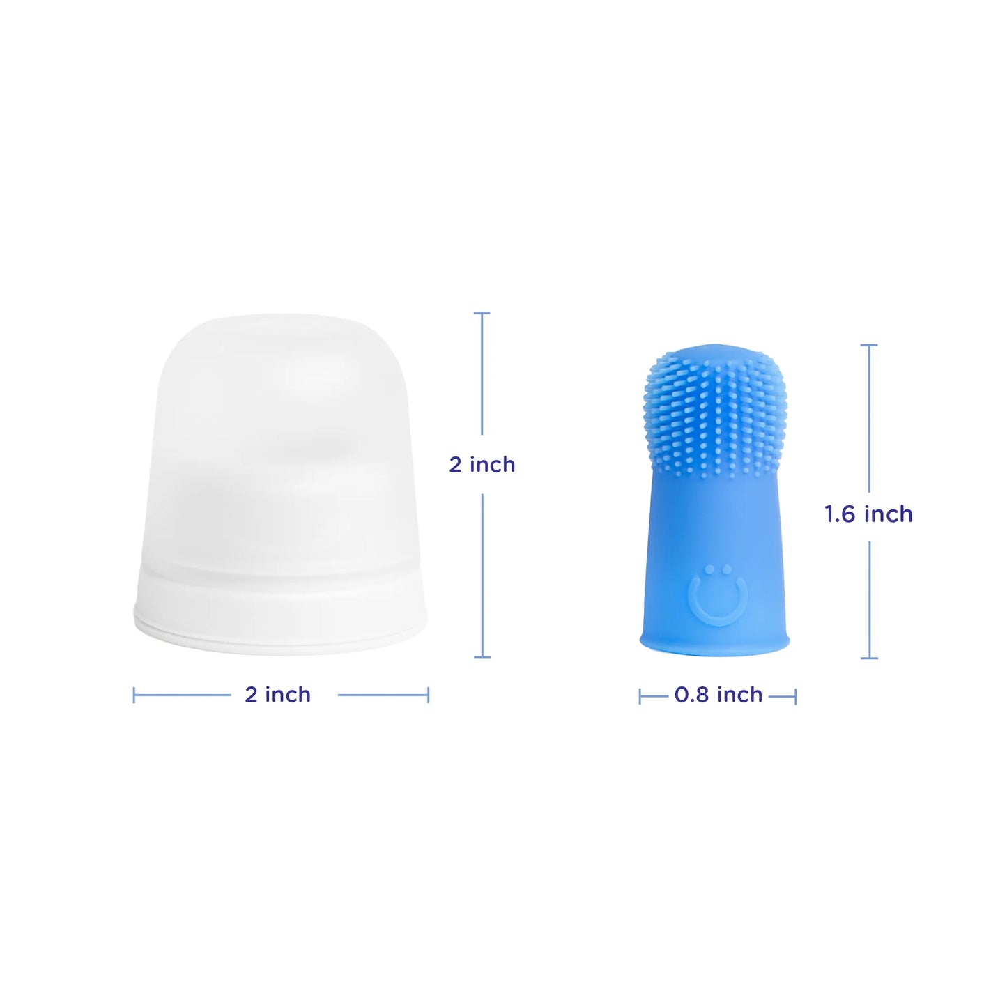 Ubbi 2 Finger Toothbrushes + Case