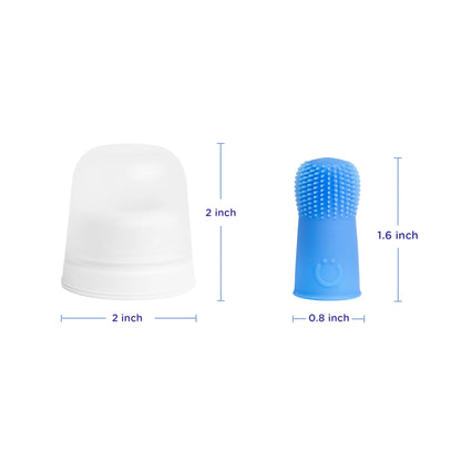 Ubbi 2 Finger Toothbrushes + Case