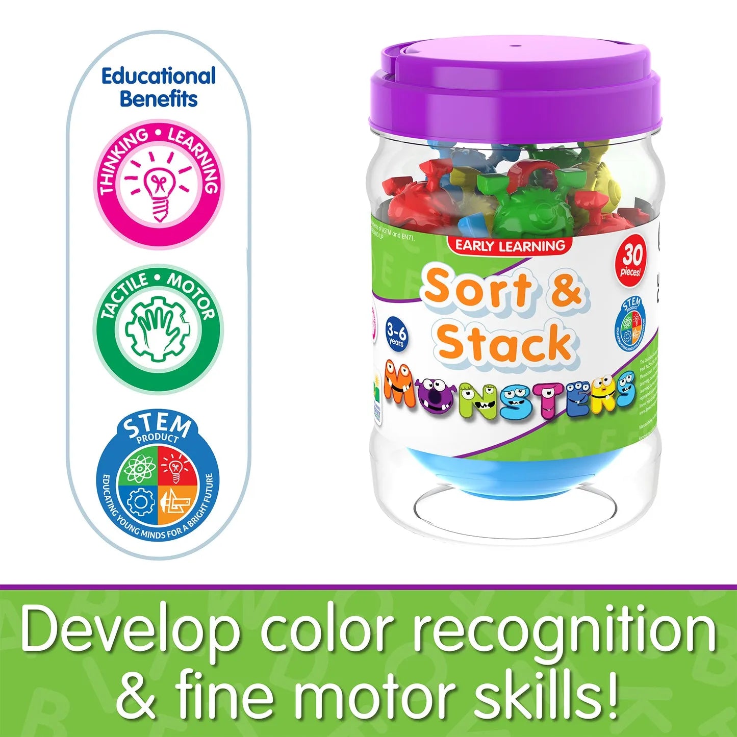 The Learning Journey Sort & Stack Monsters