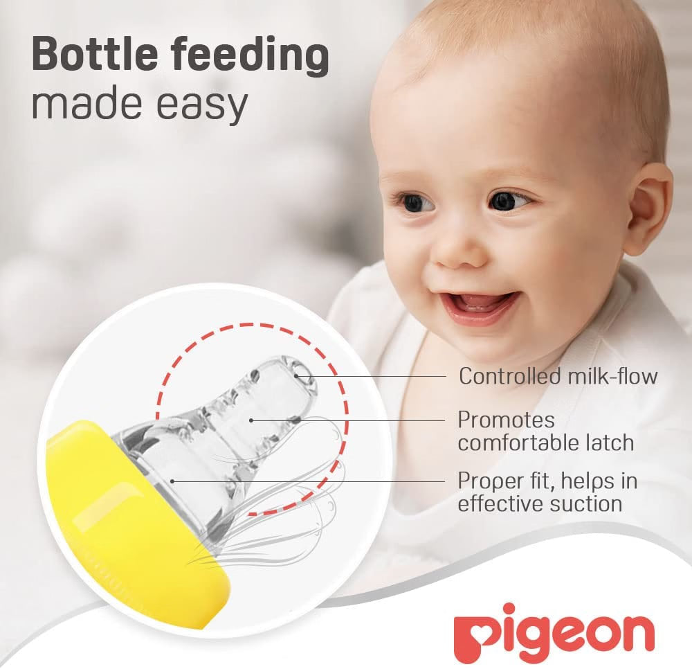 Pigeon Glass Slim Neck Bottle (White, 200ml)