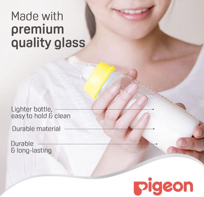 Pigeon Glass Slim Neck Bottle (White, 200ml)