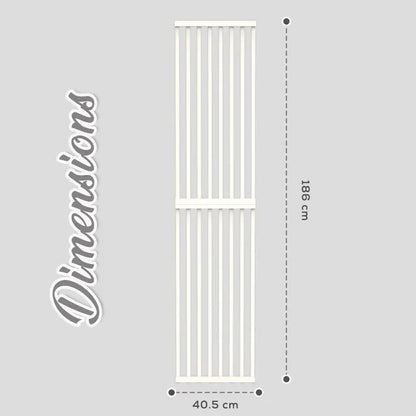 Baby Safe Gate Extension for Tall Metal Safety Gate – 40.5 x 186cm, White