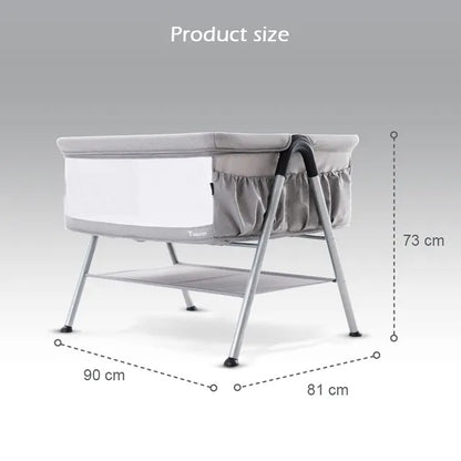 Teknum Fellow 2 Twin Bedside Crib Bassinet – Grey