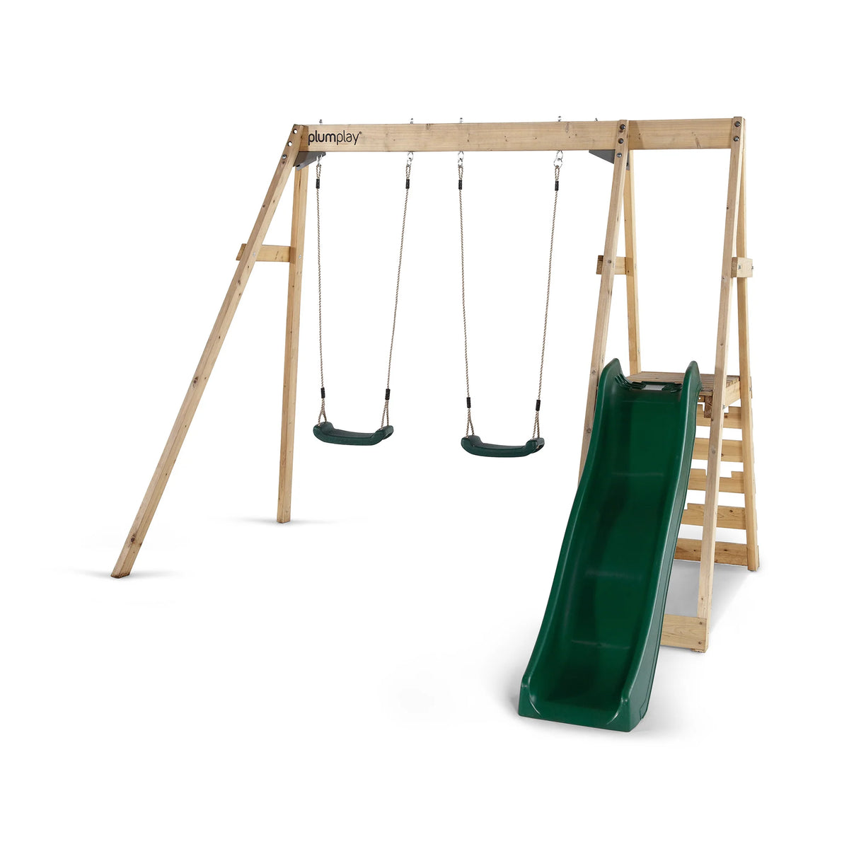 Plum - Tamarin Wooden Swing Set & Slide