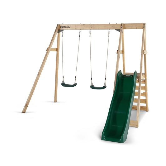 Plum - Tamarin Wooden Swing Set & Slide