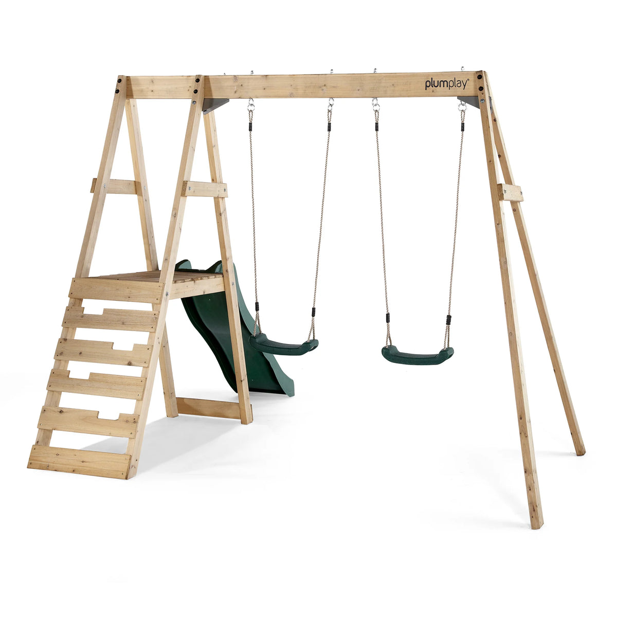 Plum - Tamarin Wooden Swing Set & Slide