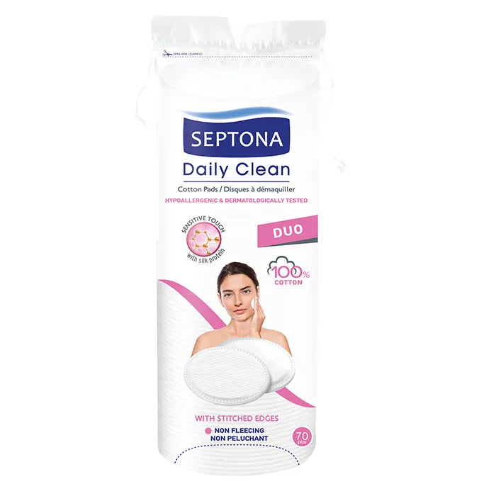 Septona Daily Clean Cotton Pads Duo  (120 Pcs)