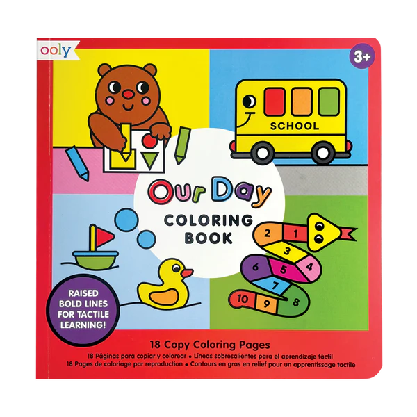 Ooly Our Day Coloring Book, 18 Pages, 3m+