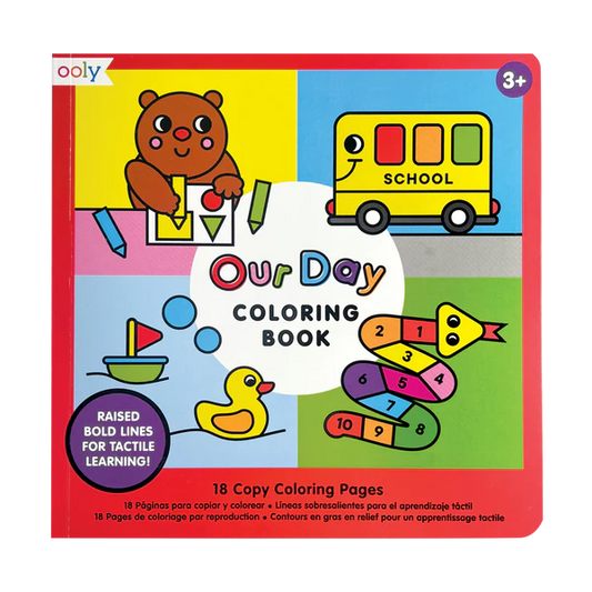 Ooly Our Day Coloring Book, 18 Pages, 3m+