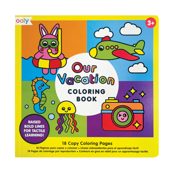 Ooly Our Vacation Coloring Book, 18 Pages, 3m+