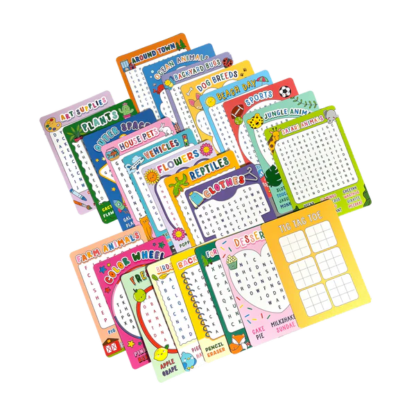 Ooly Word Search Activity Cards, 24 pcs, 6m+