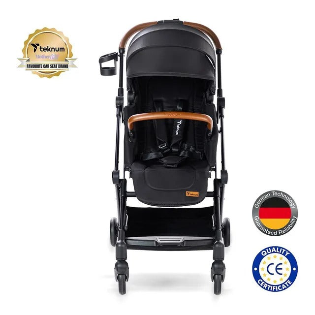 Teknum Black Compacto Auto-Fold 360° Reversible Stroller