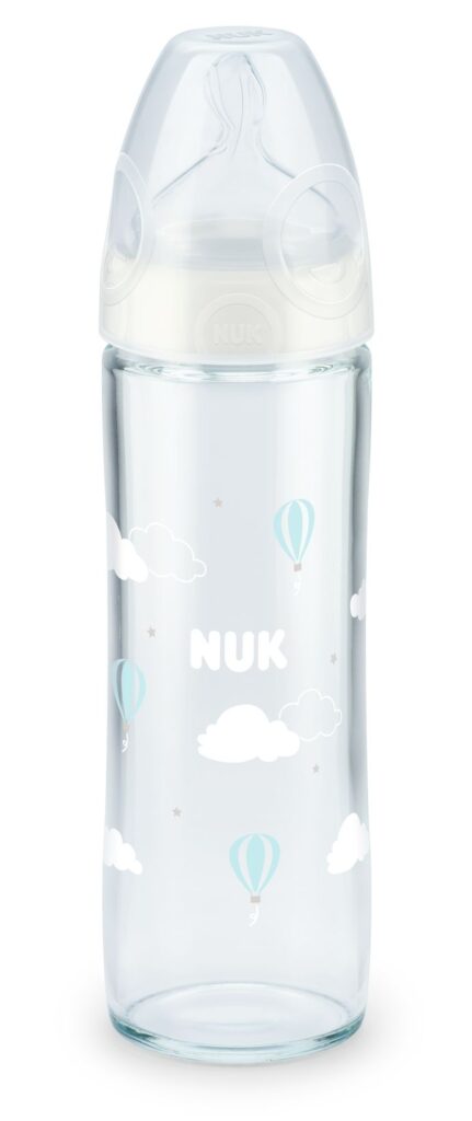 زجاجة NUK الكلاسيكية الجديدة الزجاجية، من 0 إلى 6 أشهر، 240ml