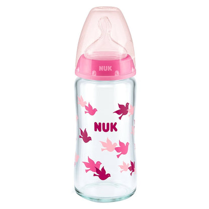 NUK First Choice+ Glass Bottle, 0-6m, 240ml