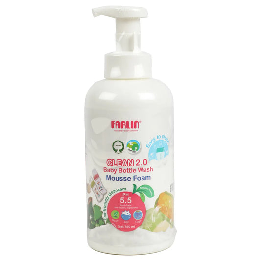 مضخة رغوة موس لغسل زجاجات رضاعة الأطفال من فارلين (750 ML)
