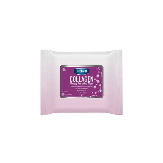 Deep Fresh Collagen Extract Make Up Removal Wipes (25 Sheets)