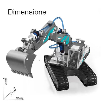 Little Story 3-in-1 Excavator/Bulldozer Toy – 130 pcs, Grey