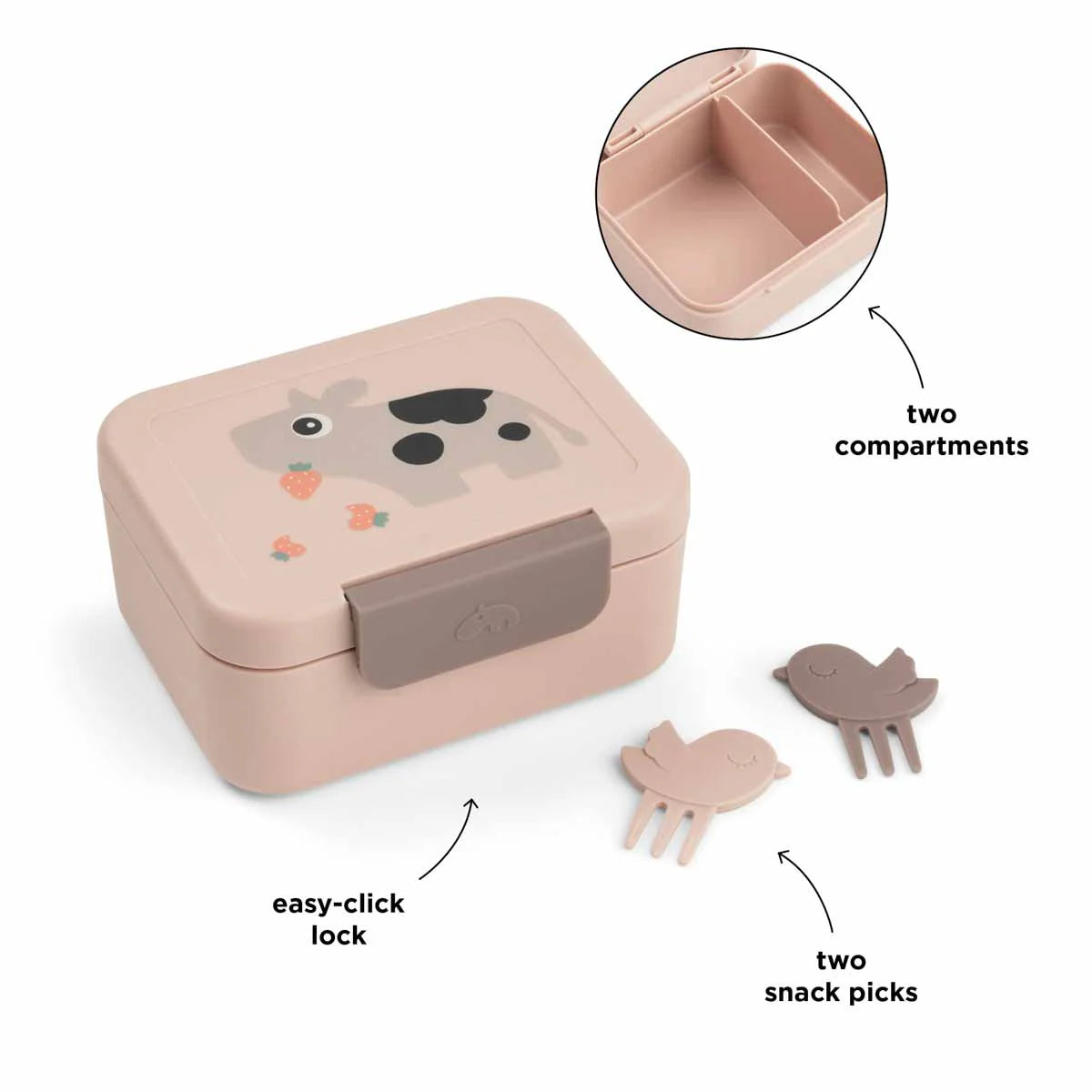 Done By Deer Tiny Lunch Box with Snack Picks