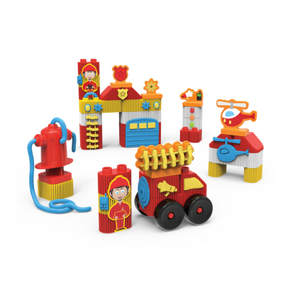 BILDO - School Play'n'Learn 2-In-1 Blocks & Dough Set - 53 Pieces