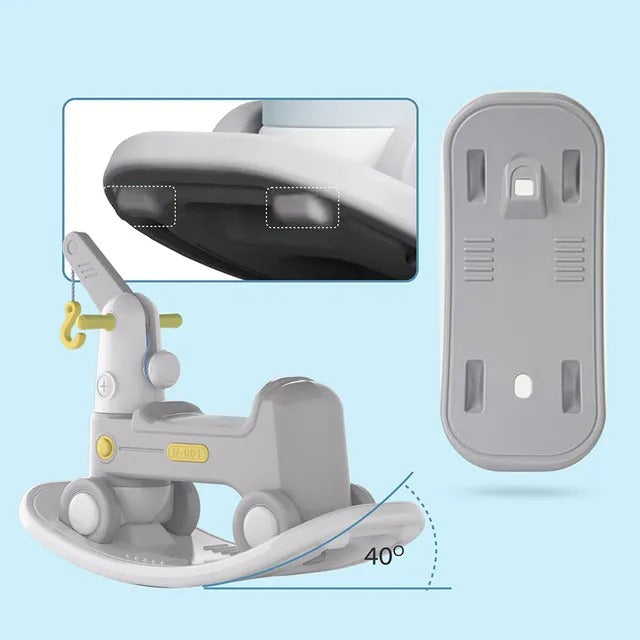 Teknum 2-in-1 Rock Ride On – Grey