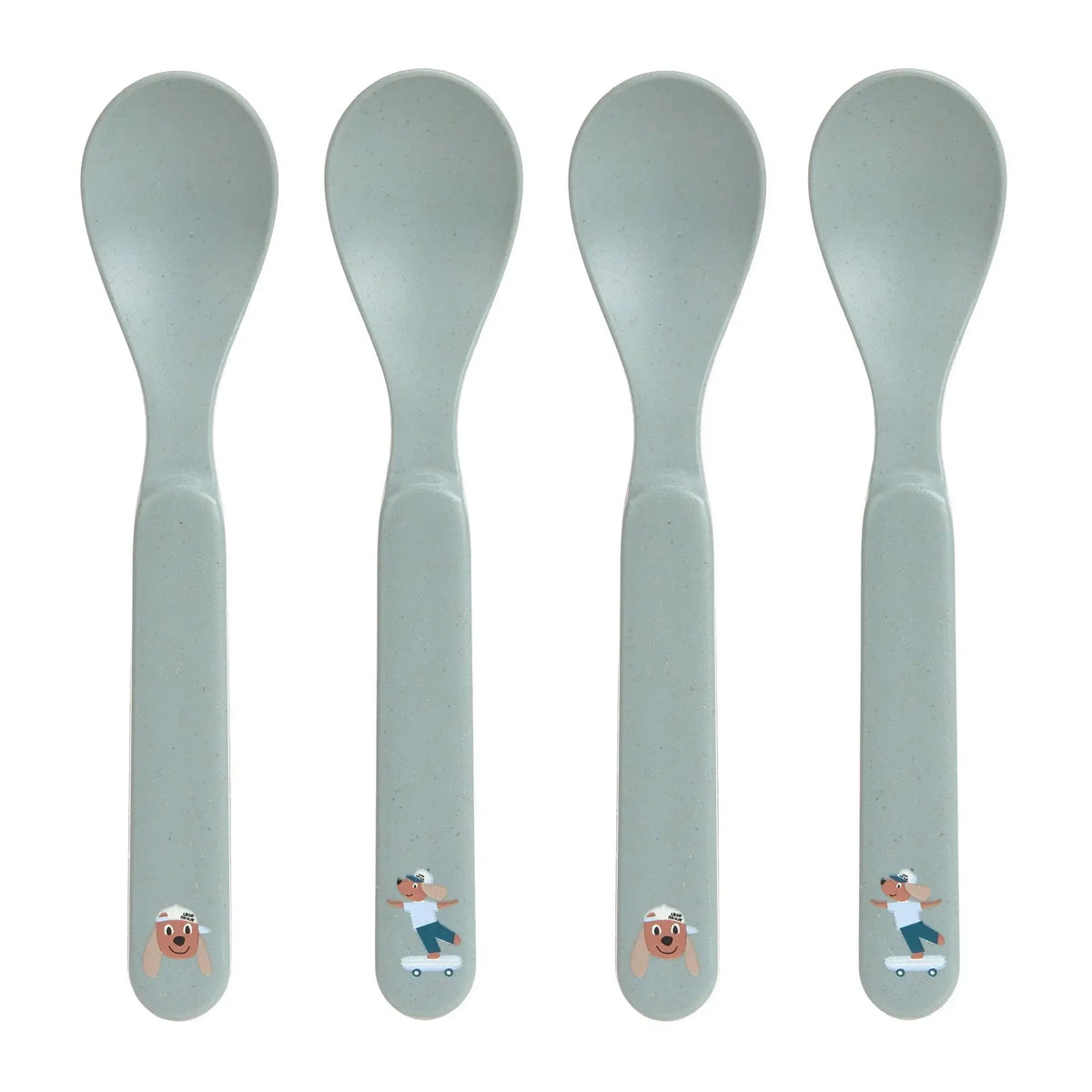 Lassig Spoon Set PP/Cellulose (Tiny Team Dog) - Pack of 4