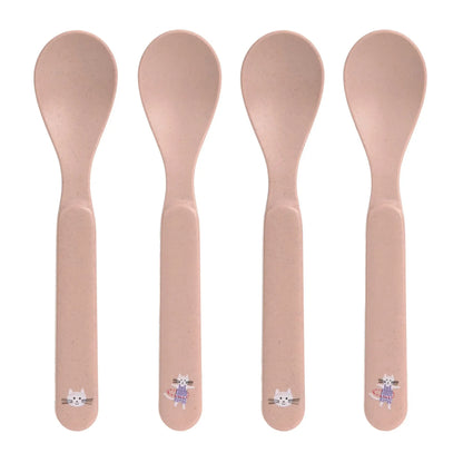 Lassig Spoon Set PP/Cellulose (Tiny Team Cat) - Pack of 4