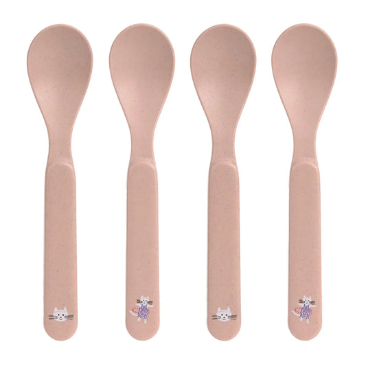 Lassig Spoon Set PP/Cellulose (Tiny Team Cat) - Pack of 4