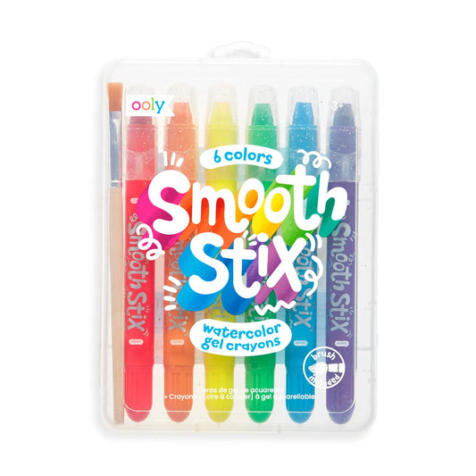 Ooly Smooth Stix Watercolor Gel Crayons (Set of 7)