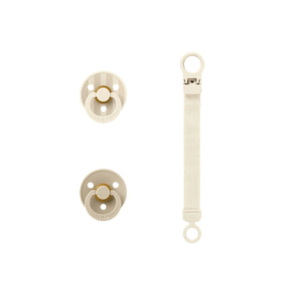BIBS Colour Pacifier & Loop Clip Gift Set Latex (Size 1)
