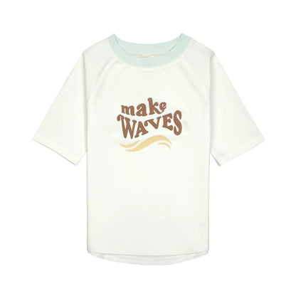 Lassig LSF Short Sleeve Rash Guard (Make Waves Sea Salt)