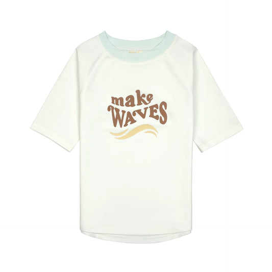Lassig LSF Short Sleeve Rash Guard (Make Waves Sea Salt)