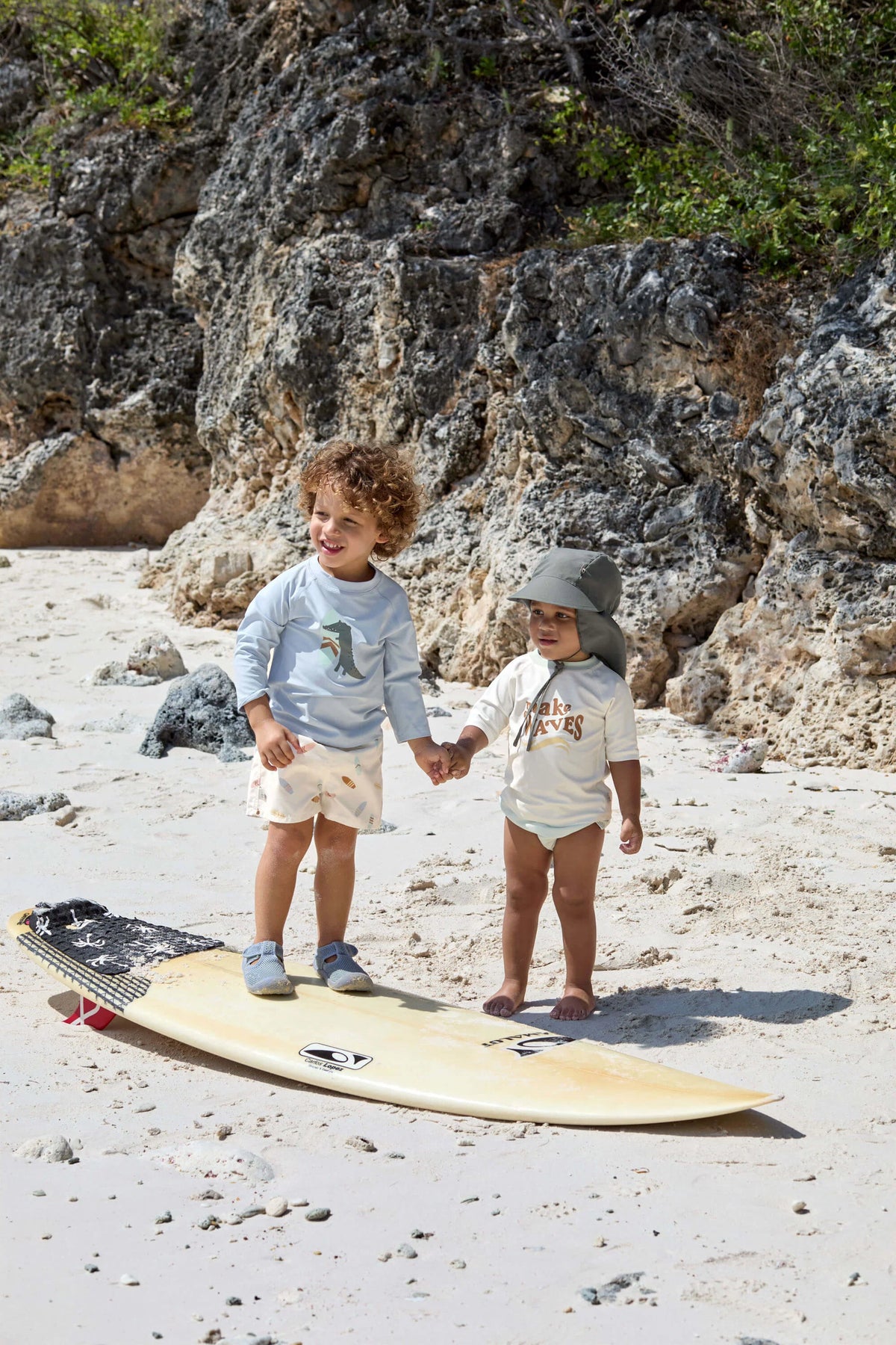 Lassig LSF Short Sleeve Rash Guard (Make Waves Sea Salt)