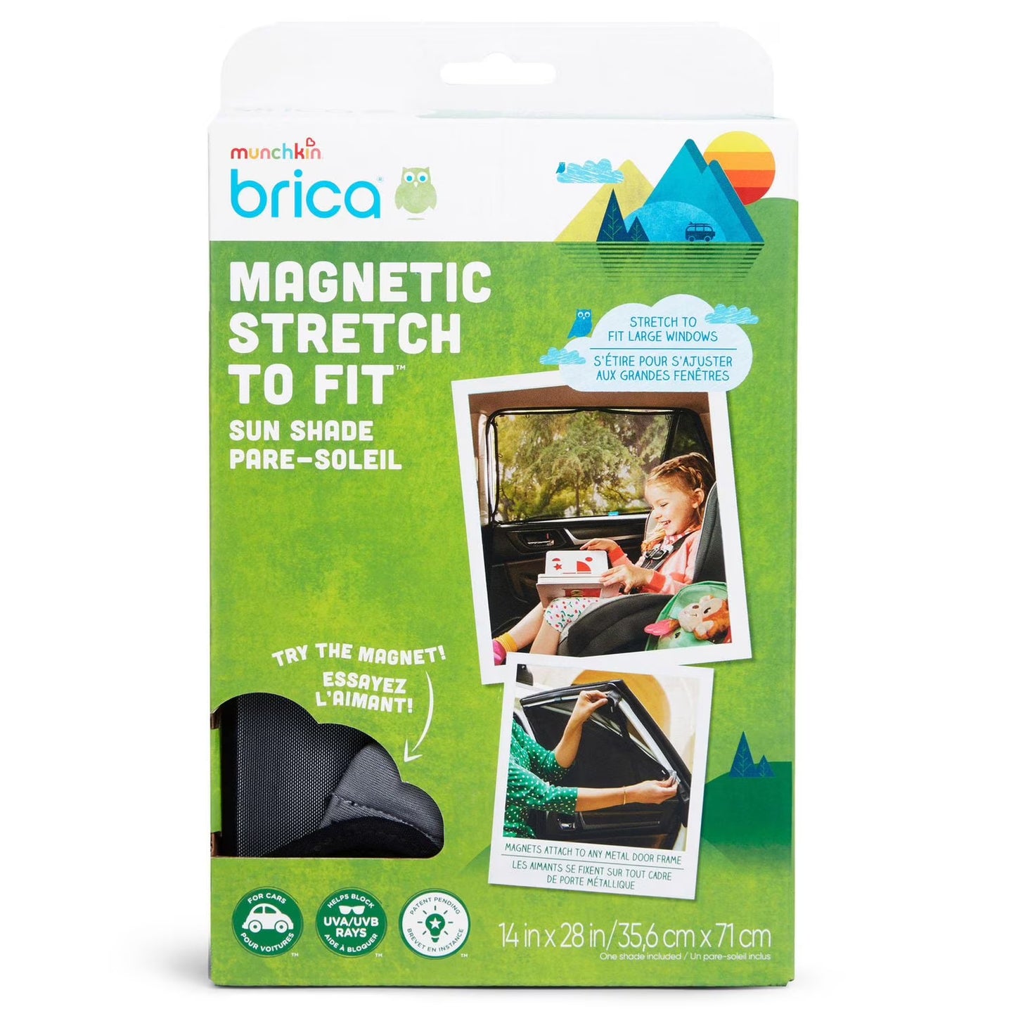 Munchkin Brica Magnetic Stretch to Fit Sun Shade.