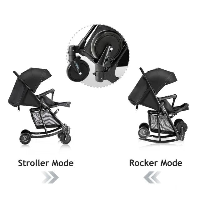 Teknum 2 In 1 Glide Stroller (Black)