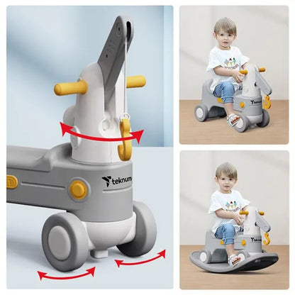 Teknum 2-in-1 Rock Ride On – Grey