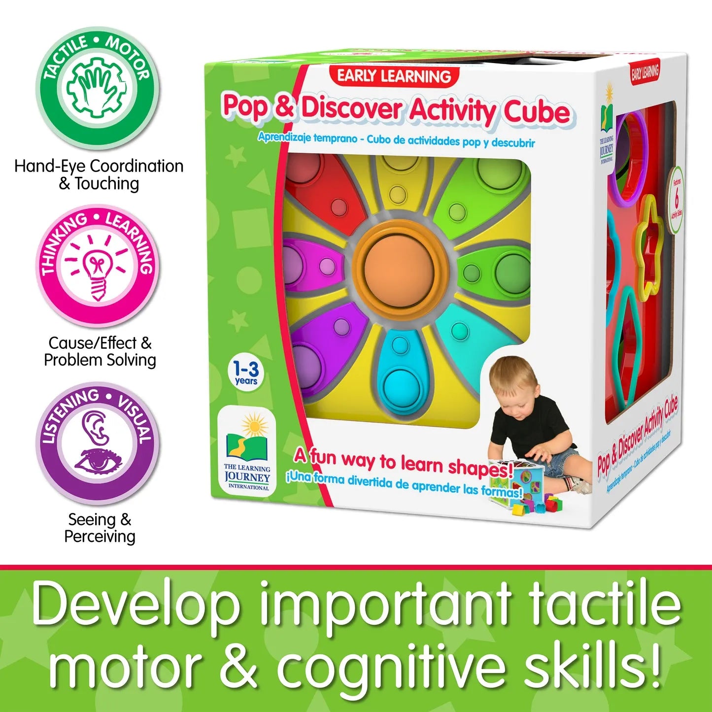 The Learning Journey Pop & Discover Activity Cube