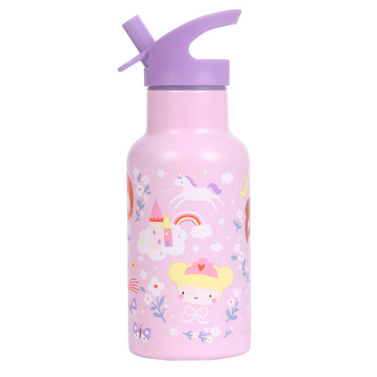 A Little Lovely Company Double Wall Insulated Water Bottle (350ml, Princesses)