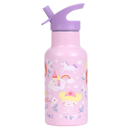 A Little Lovely Company Double Wall Insulated Water Bottle (350ml, Princesses)