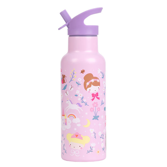 A Little Lovely Company Double Wall Insulated Water Bottle (500ml, Princesses)