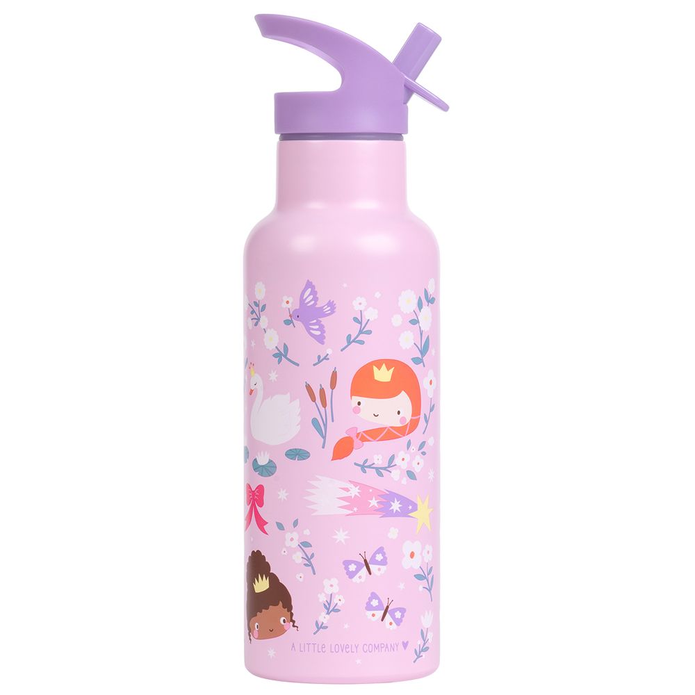 A Little Lovely Company Double Wall Insulated Water Bottle (500ml, Princesses)
